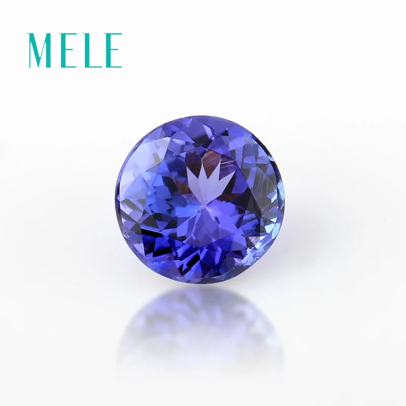 

Natural tanzanite blue loose stone 6mm round cut for jewelry making,high quality Designer stone