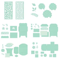 3D Box Envelope Flower Metal Cutting Dies for Scrapbooking DIY Album Paper Cards Craft Decorative Embossing Stencils New 2020