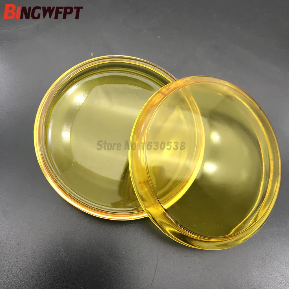 2pcs/lot Round Diameter 90mm Fog Lights Lamps Yellow Anti-fog Glass Tempered Glass For Fiat Punto EVO 500 Sedici Panda Fullback