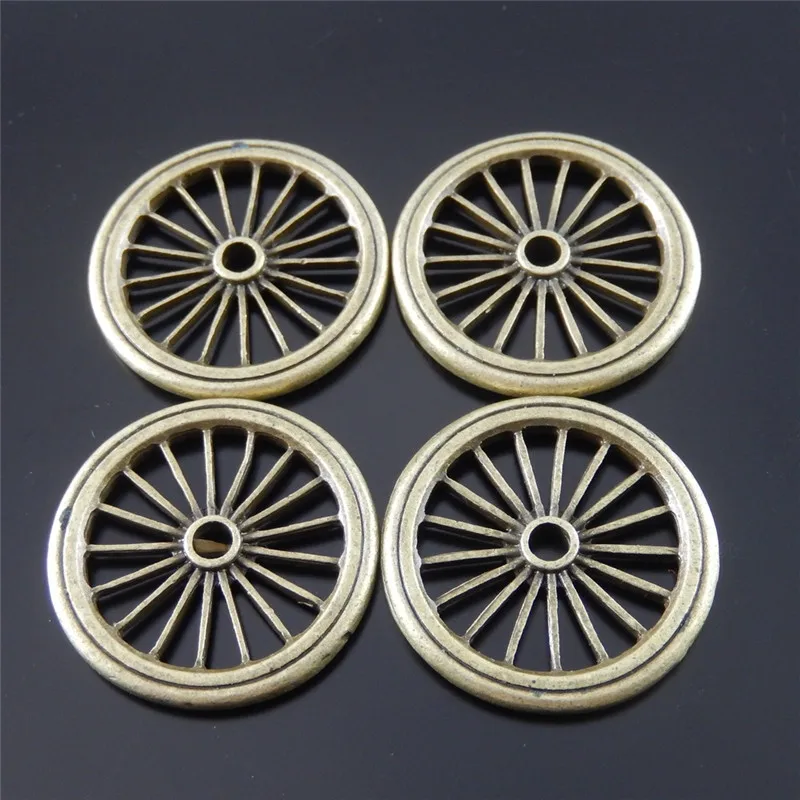 GraceAngie 10PCS Antique Bronze Color Style Car Wheel Gear Charm Pendant  Jewelry Accessories 33*3*3MM 09682