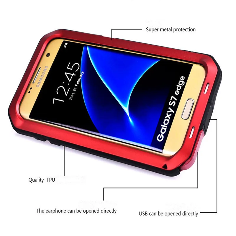 Tempered glass+Metal Case For Samsung galaxy S24 Ultra S23 S22 S21 S20 S10 Note 20 10 9 8 Heavy Duty Armor Shockproof Cover Case