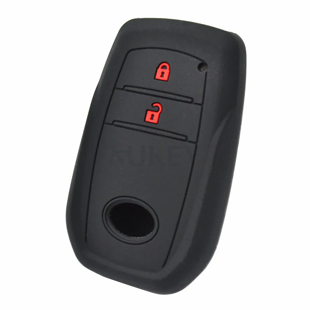 Silicone Car Key Case For Toyota Hilux Revo Innova Rav4 Fortuner Cover Remote Fob Shell Skin Key Chain Holder Protector