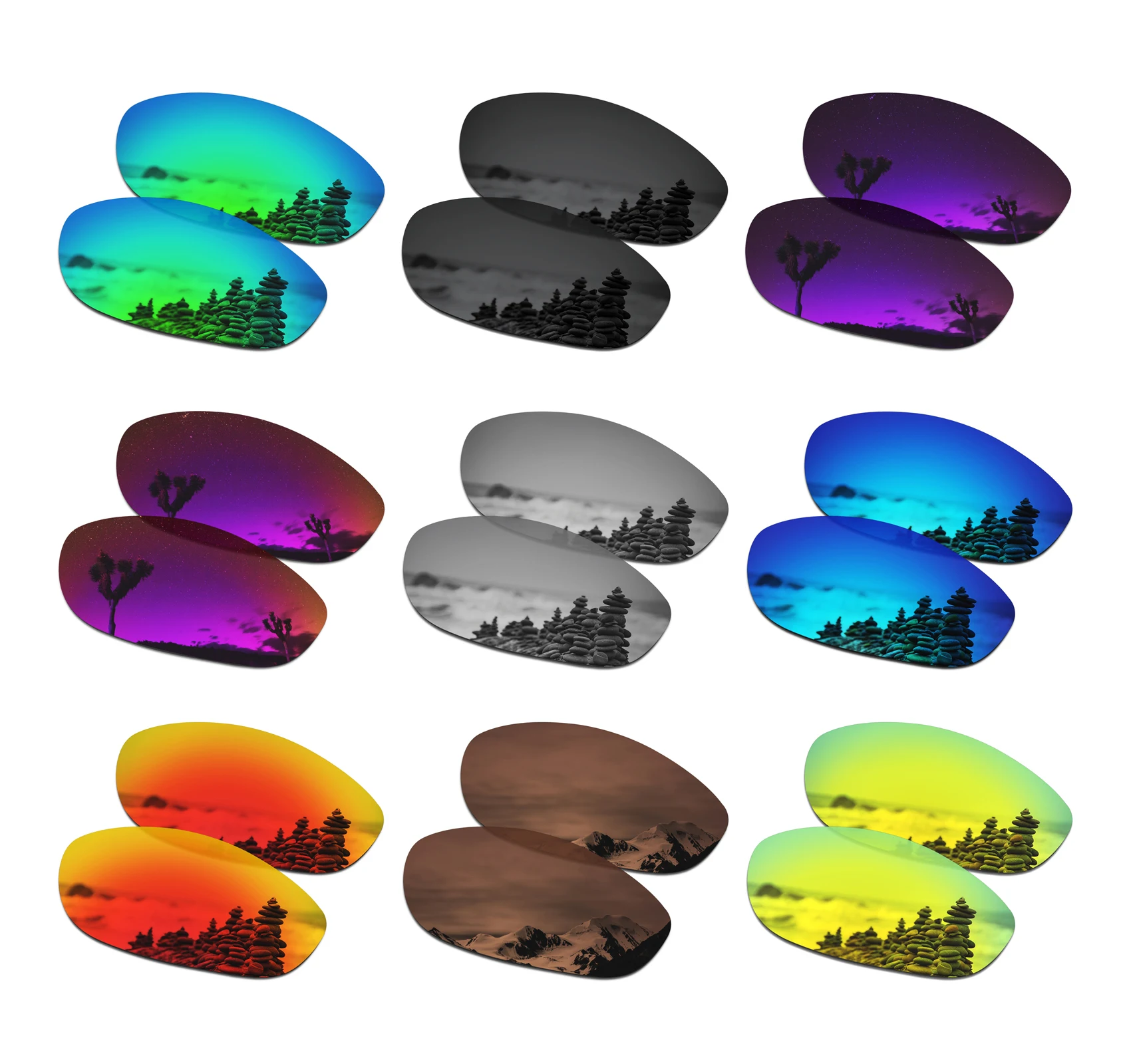 SmartVLT Polarized Replacement Lenses for Oakley Monster Dog Sunglasses - Multiple Options