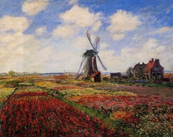 Windmill in flowers - Claude Monet oil paintings of top quality,50*60cm unframed