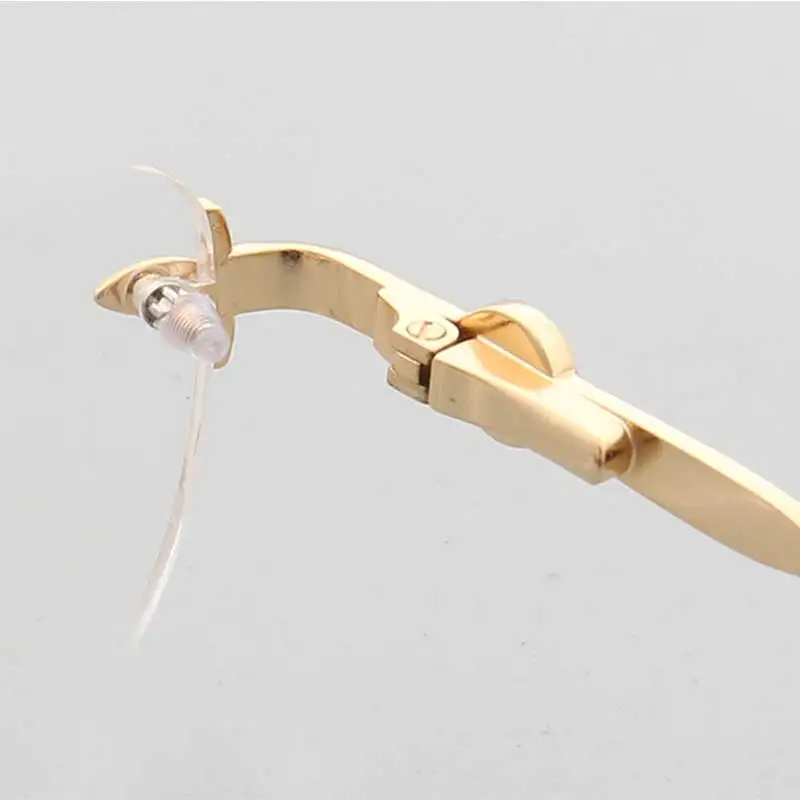 Women Rimless Eyeglass Frames for Women Metal Eyeglasses Frame Female Square Oval Fashion Stainless Steel Rx Eyewear Glasses