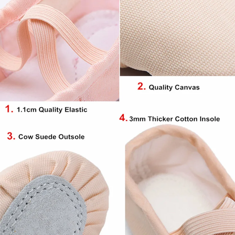 Ushine EU22-45 cabeça de pano chinelos yoga professor ginásio exercício indoor lona branco ballet sapatos dança para crianças meninas mulher