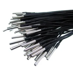 10PCS Waterproof 18B20 temperature probe temperature sensor Stainless steel package -100cm wire (DS18B20)