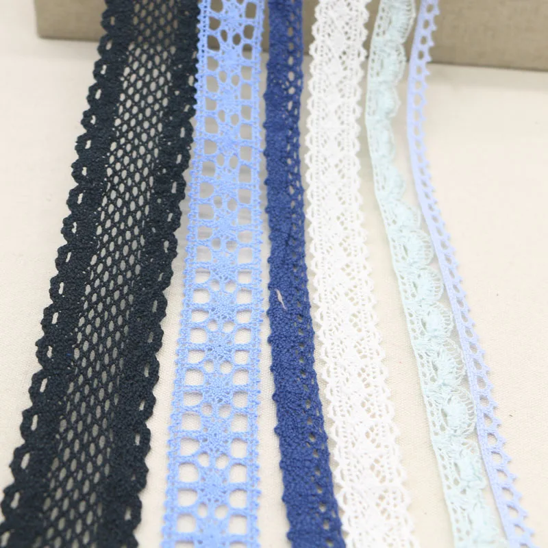 20 yards Blue and white series random delivery of high-quality cotton lace mix color home costume DIY materials