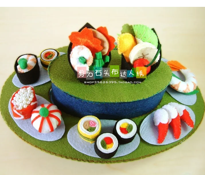 Gourmet sushi table fruit basket Felt kit Non-woven cloth Craft DIY Sewing set Felt Handwork Material DIY needlework supplies