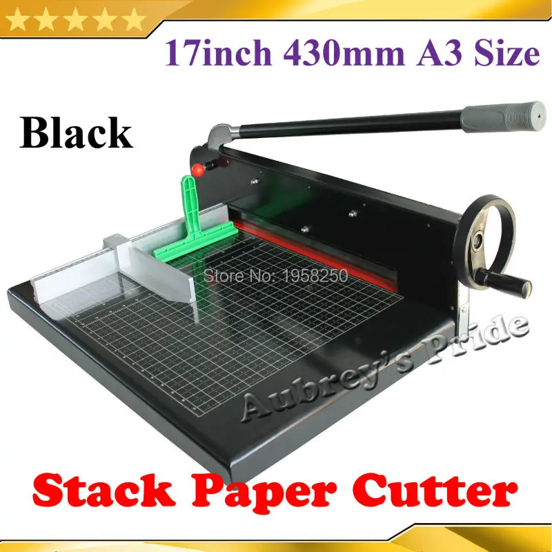 Free CP some 17Inch A3 Size White or Black Heavy Duty All Metal Steel Ream Guillotine Stack Papers Cutter Trimmer