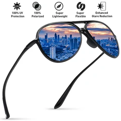 MAXJULI-gafas de sol polarizadas para hombre, ultraligeras Tr90, para piloto, deporte, conducción, ciclismo, pesca, Golf, UV400