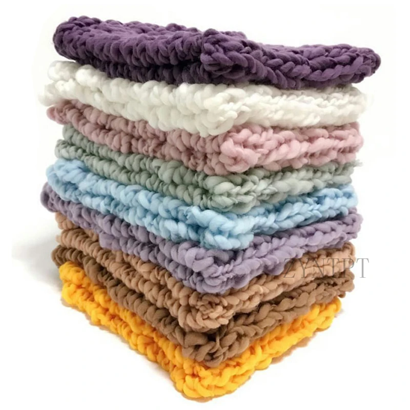 Crochet Wool Blanket Photo Shoot For Newborn Photography Props Baby Photoshoot Studio Flokati Photoshoot Fotografia Accessories