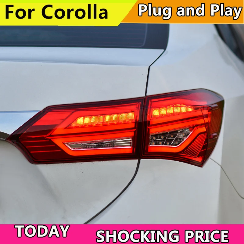 Doxa Car Styling  For Toyota Corolla Altis Rear Lamp for 2012-2018 Carolla Taillight DRL+Brake+Park+Signal+Reversing Light