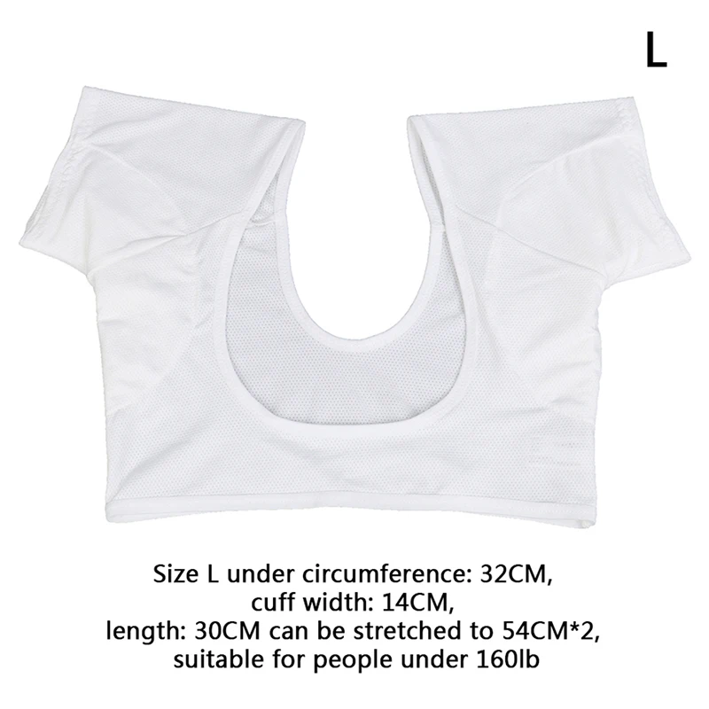 1 Pc Reusable Washable Underarm Armpit Sweat Pads Perfume Absorbing Sweat T-shirt Shape Sweat Pads Size M/L