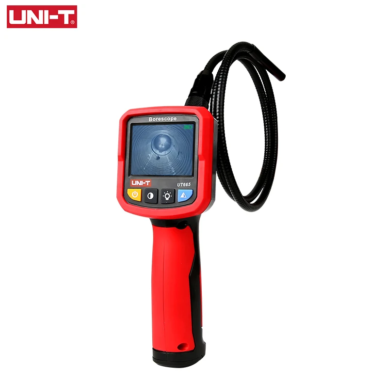 UNI-T UT665 Industrial Snake Borescope Professional Handheld 2.4 Inch Endoscope IP67 Waterproof Vedio Inspection Camera