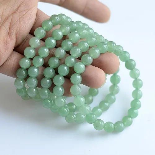 Natural Aventurine Bracelet 6mm 8mm 10mm Crystal Round Beads Bracelet Semi Precious Stone Jewlery for Women Wholesale