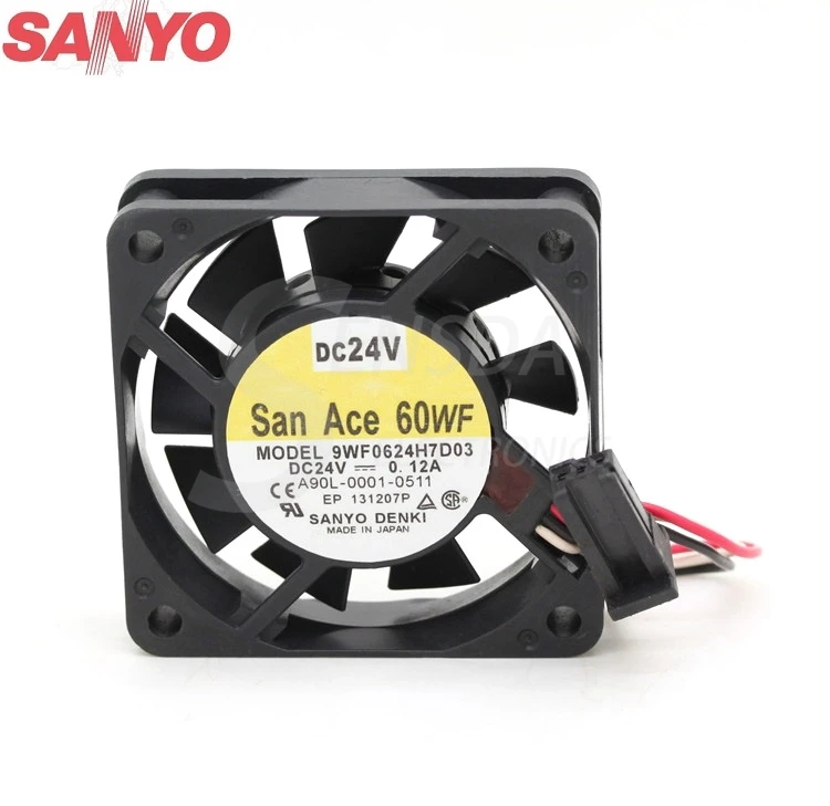 

For Sanyo 9WF0624H7D03 6015 24V A90L-0001-0511 60X60X15mm 6cm Server Equipment Dedicated Cooling Fan