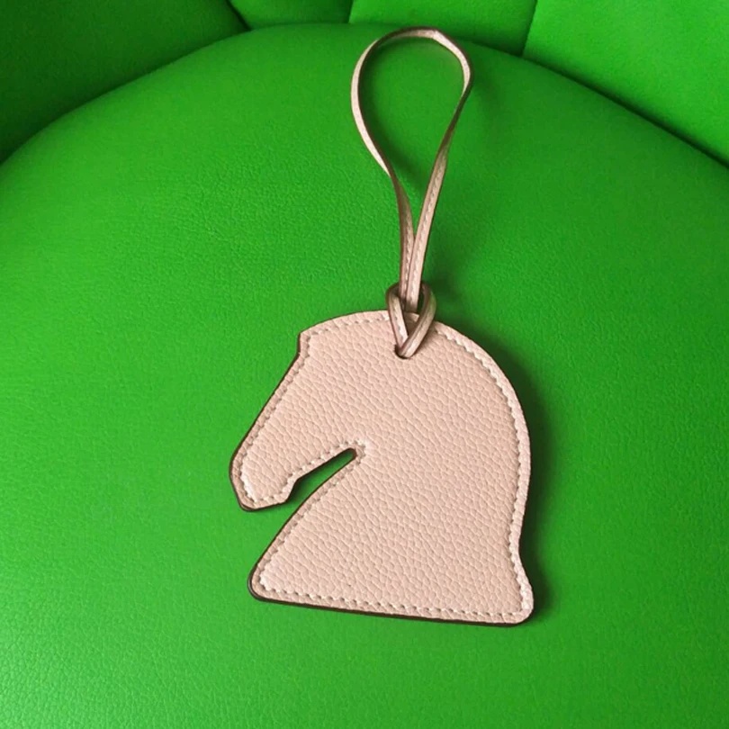 Fashion PU Leather Animal Horse Head Pendant Women Handbag Key Chain Ring Charm Bag Purse Keychain R302