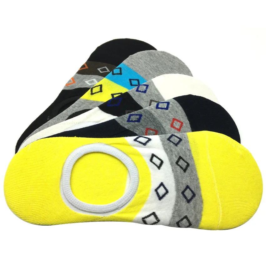 5 Pairs/Lot Cotton Socks Men Brand Design Combed Casual Ankle Socks Male