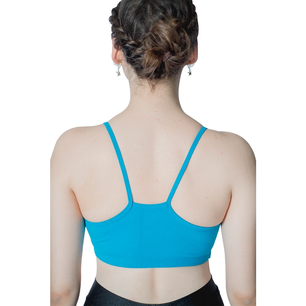 Top de baile moderno para niñas, Top corto rojo de algodón/Lycra, traje de baile deportivo activo para gimnasia