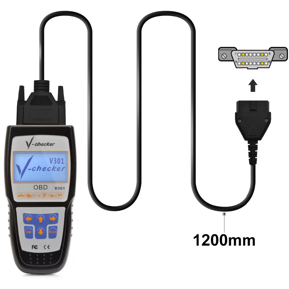 New VChecker V Checker V-CHECKER V301 OBD2 Professional CANBUS Code Reader 301