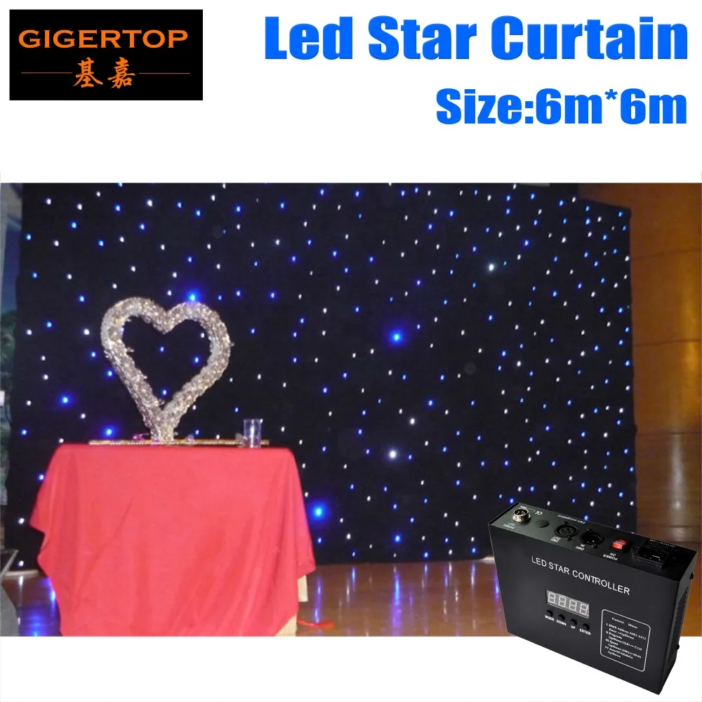 

6M x 6M LED Star Cloth Super Deal Customize Wedding Backdrop LED Single Color Star Cloth for nightclub LED Curtain Screen