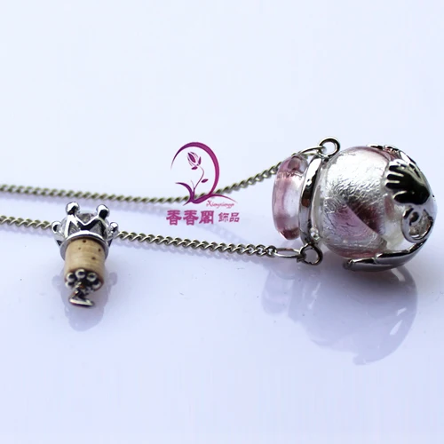 1PCS Murano Glass Perfume Ball Necklace fragrance vial necklace perfume jewelry perfumes and fragrances for women