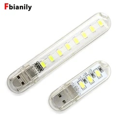 Mini 3LEDs 8LEDs USB 5V LED Night light Desk Book Reading Lamp Camping Bulb Children's gifts For Mobile Charger Laptops