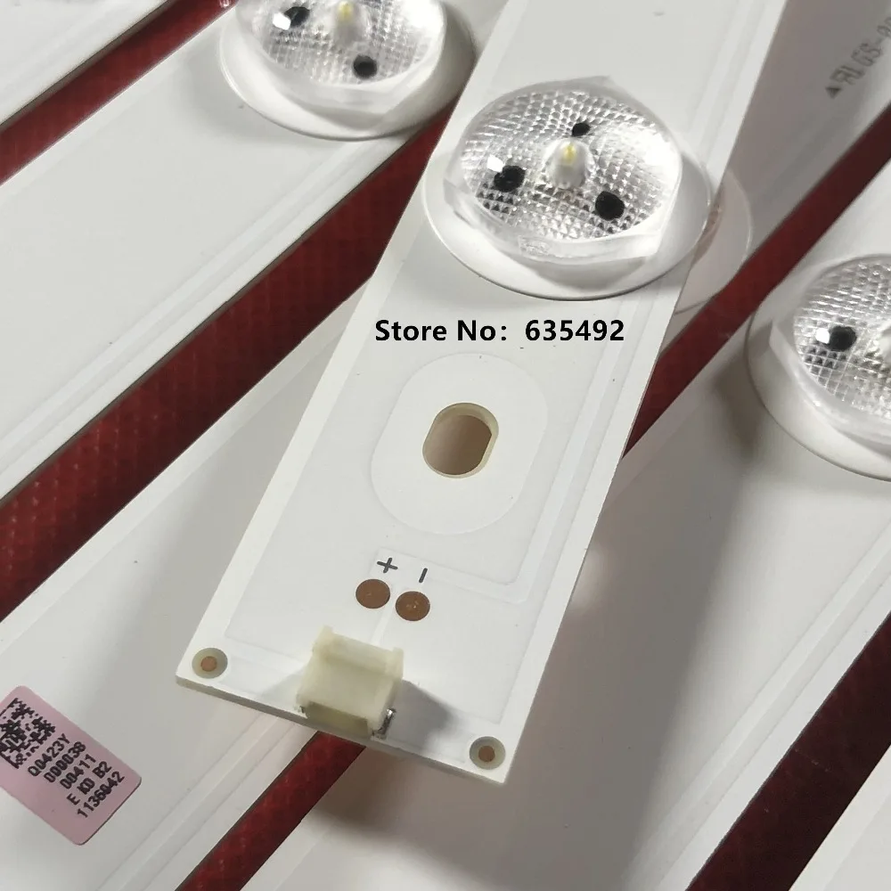 

5Set=55PCS LED Strip 5lamps E257384 SVH500A24 5LED Rev06 HD500DF-B54 RSAG7.820.6660 For LTDN50K220W 50H5GB 50H5C 50H4C 50H4CA