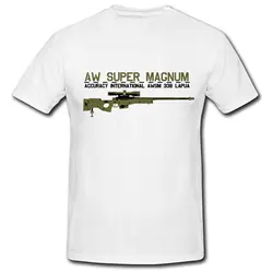 2019 New Brand Cheap Sale 100 % Cotton AWSM 388 Lapua Sniper Rifle AW Super Accuracy International Graphic Shirts