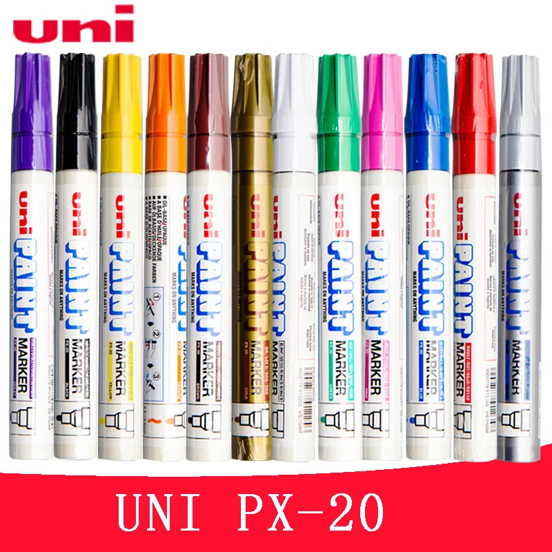 One Piece Mitsubishi px-20 15 Colors Waterproof Car Tyre Tire Tread Rubber Metal permanent Paint Marker Pen