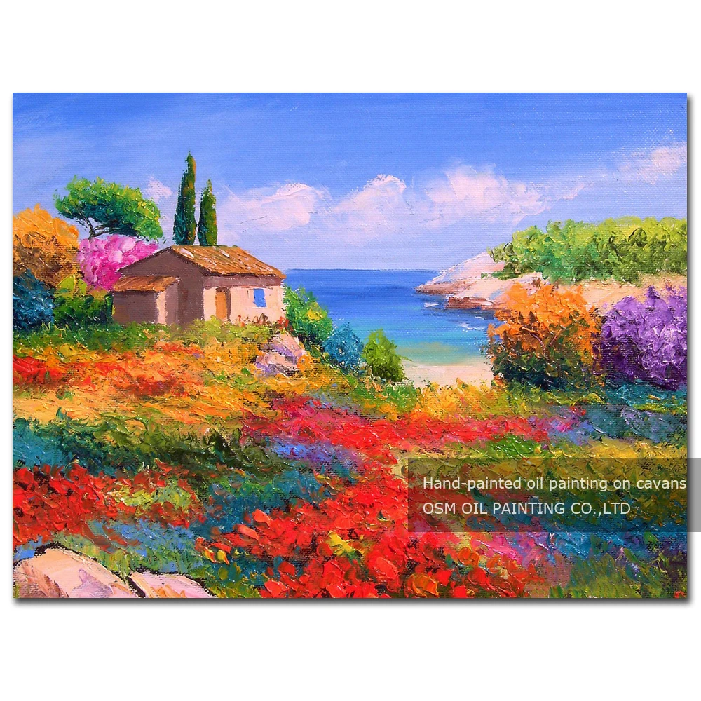 

Experienced Manufacturer Wholesale High Quality Spring Garden Landscape Oil Painting Modern Pastoral Spring Flowers Oil Painting