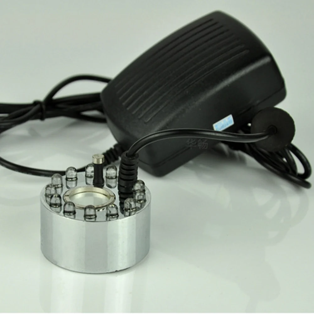 미니 초음파 가습기 1 헤드 공기 분무기 12 LED 다채로운 램프, 안개 물 분수 연못 분무기 디퓨저