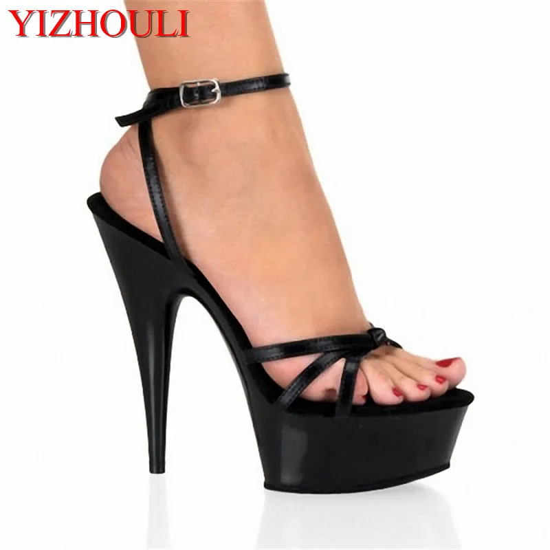 Fashion 15 cm high heels 6 inches model stage performance, banquet show sandals