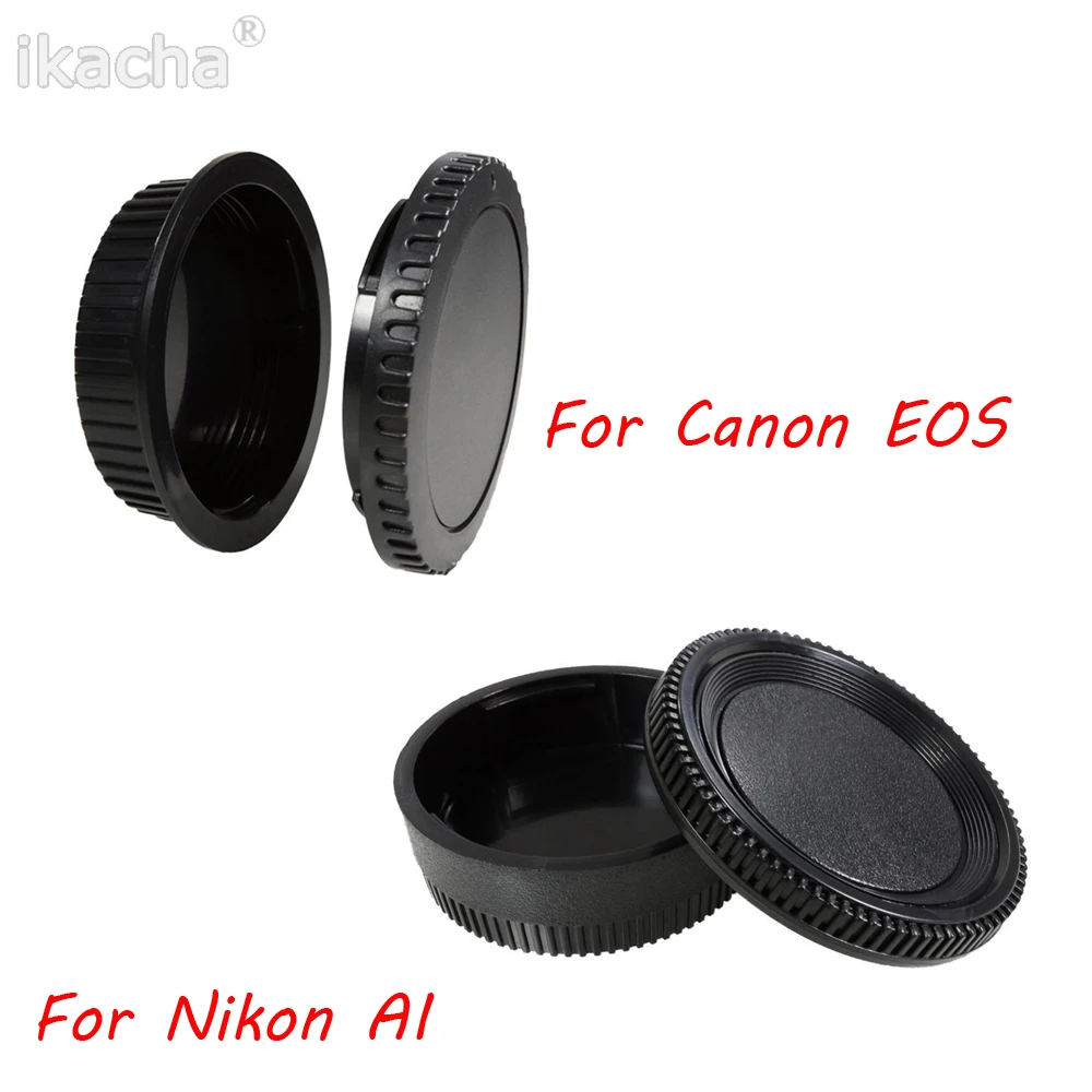 Camera Rear Cap + Front Lens Cap Dust-proof Protect for Canon EOS for Nikon AI DSLR Camera Mount