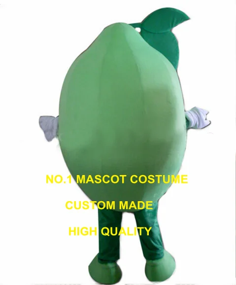 Lime Mascot Kostuum Groothandel Cartoon Groen Lime Lemon Fruit Thema Anime Cosplay Kostuums Carnaval Fancy Dress 2839