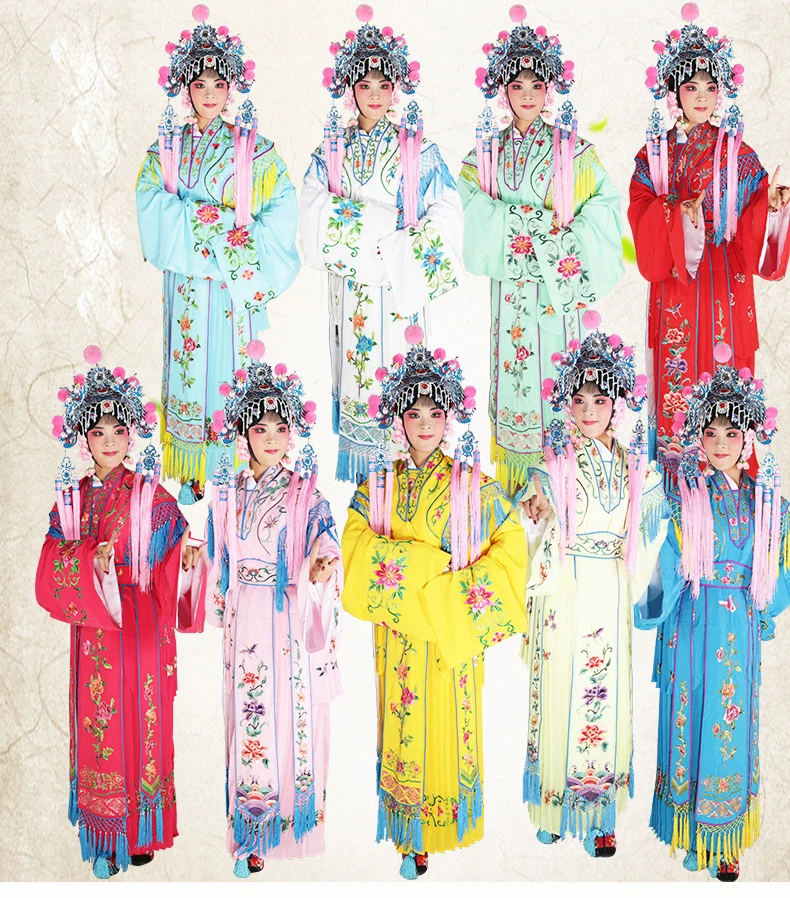 Chinese Huang Mei Xi Stage Hua Dan costumes Opera drama Outfit Traditional Beijing Opera Dramaturgic Costume Fairy Robe Dress