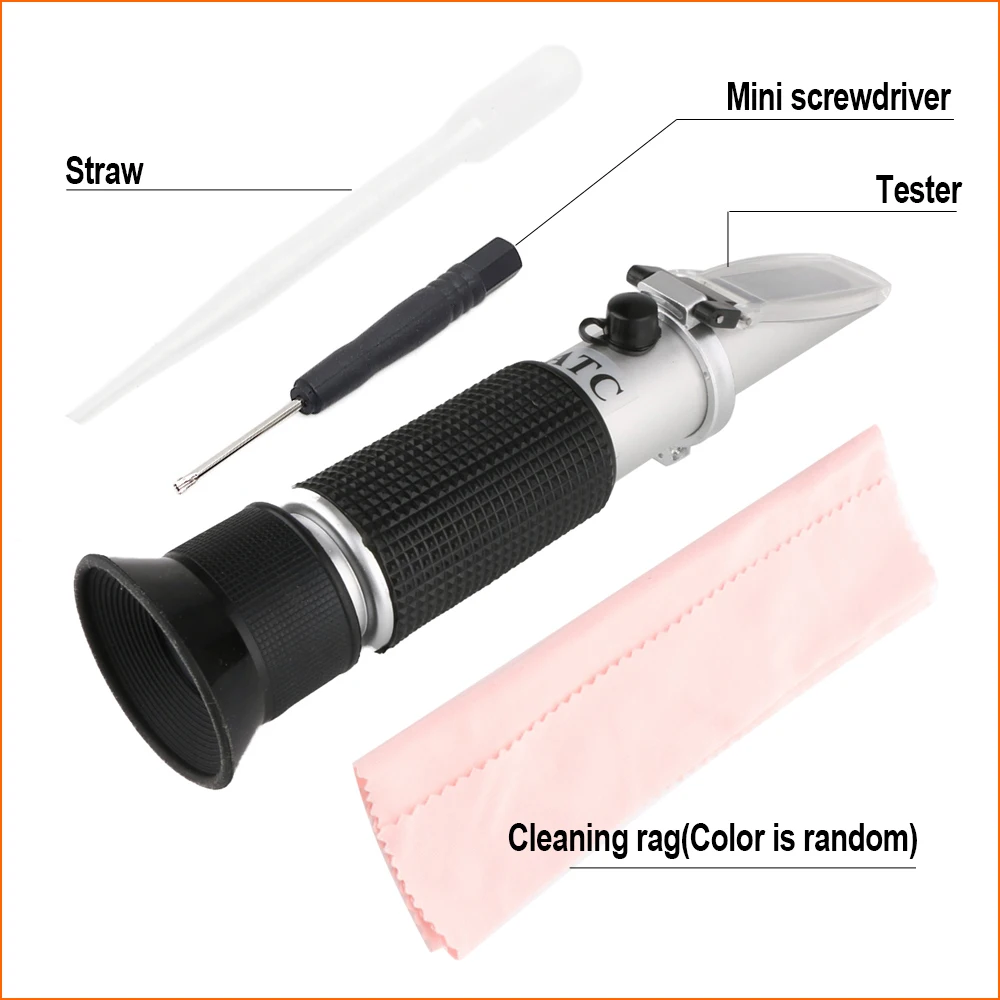 RZ Zucchero Rifrattometro Brix 0-30% Auto Portatile Refractometro Portatile Tester di Frutta Cibo Misuratore di Zucchero Rifrattometro Digitale