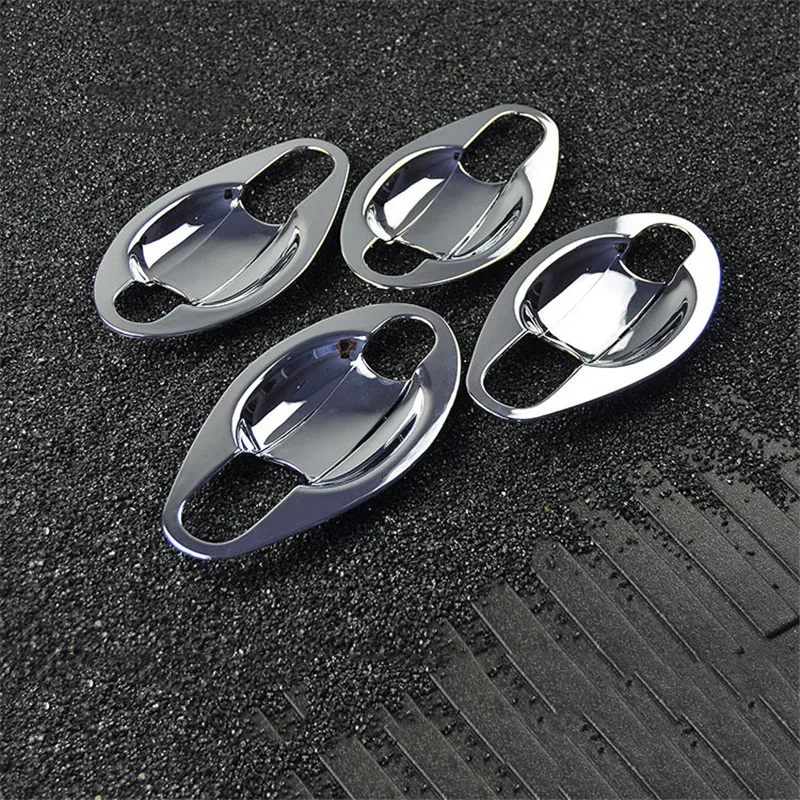 Chrome Door Handle Bowl Cover Cup Overlay Trim For VolksWagen Tiguan 2010-2017