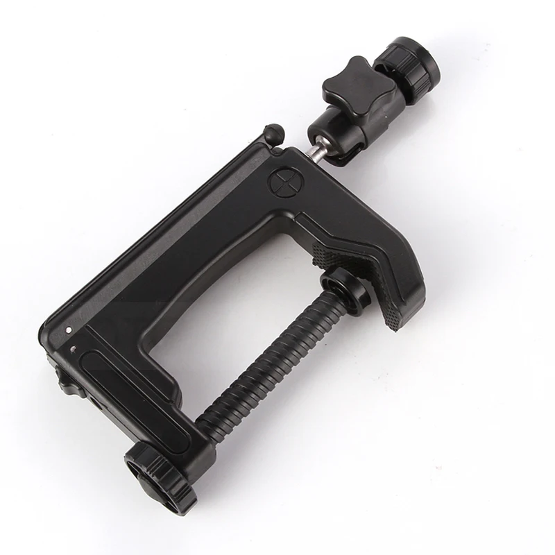 Foldable Portable Swiveling 1/4 Camera Table Desk C-Clamp Mount Tripod  Stand with Ballhead +Phone holder for iPhone Camera DV