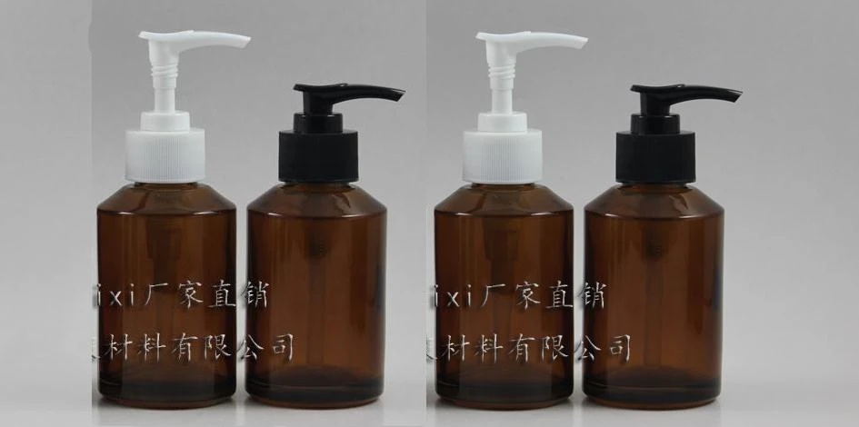 

125ml amber/brown Glass lotion bottle with black/white plastic pump,cosmetic packing,cosmetic bottle,packing for liquid