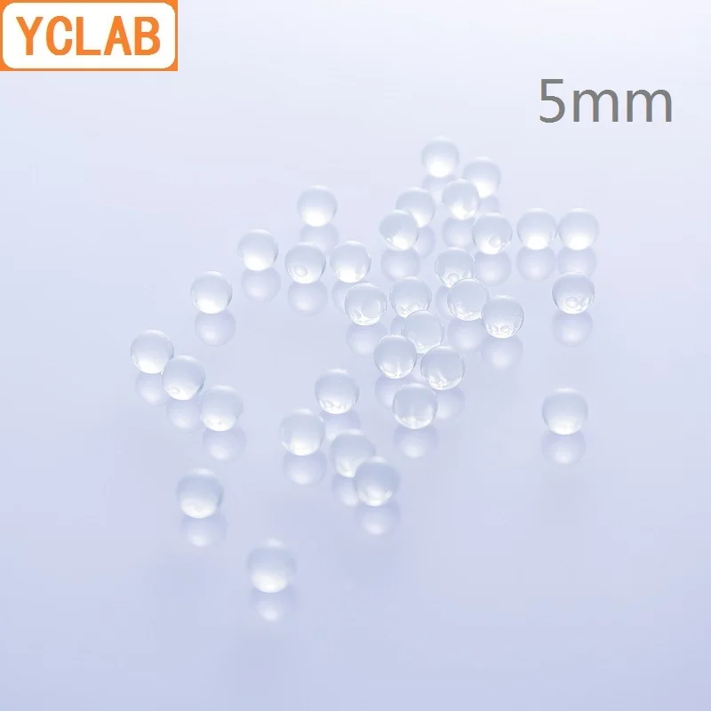 YCLAB 5mm Glass Ball Anti Splashing Liquid Heating Shock Boiling Ornament Crystal Transparent 120 Balls Per Bag