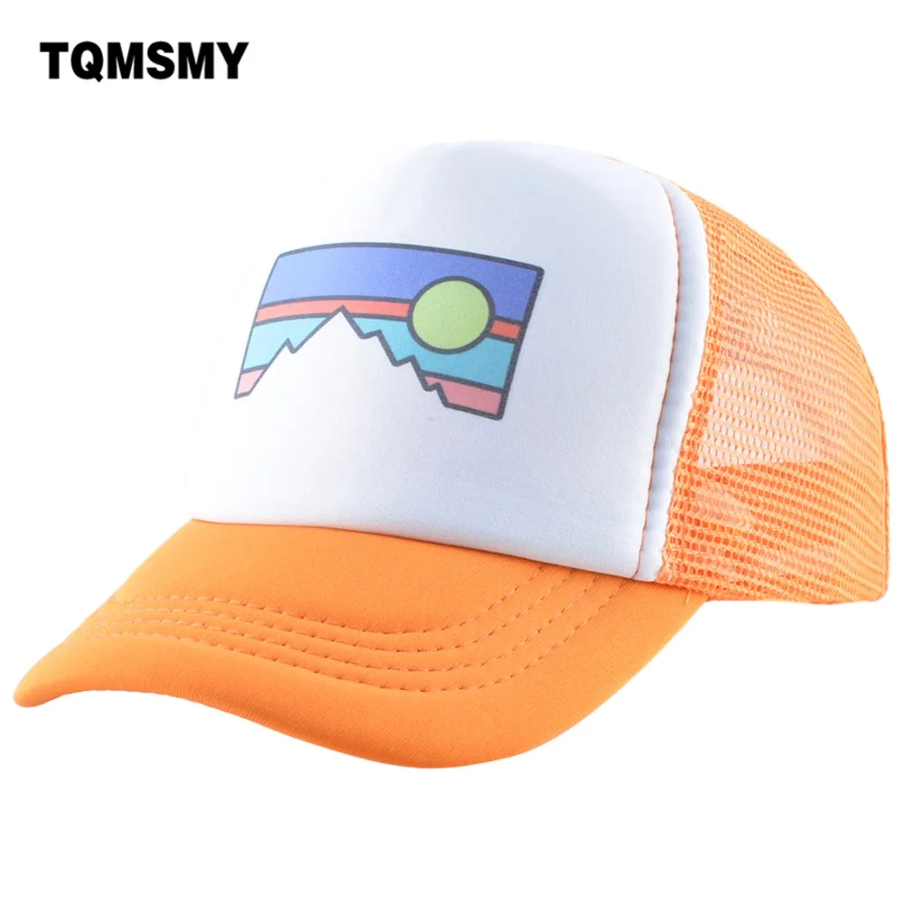 TQMSMY swobodna siateczka dzieci czapka z daszkiem chłopcy Snapback czapka typu Trucker czapki dziewczyna kapelusz na lato dziecięce regulowane