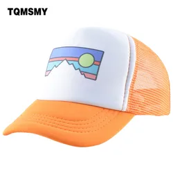 TQMSMY swobodna siateczka dzieci czapka z daszkiem chłopcy Snapback czapka typu Trucker czapki dziewczyna kapelusz na lato dziecięce regulowane czapki hip-hopowe TMA34