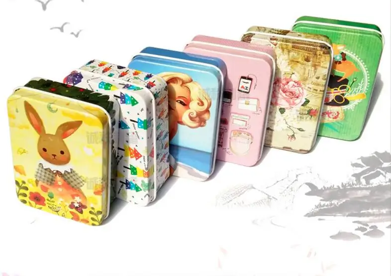 Colorful mini tin Metal box Sealed jar packing boxes jewelry, candy box small storage cans Coin earrings headphones gift box