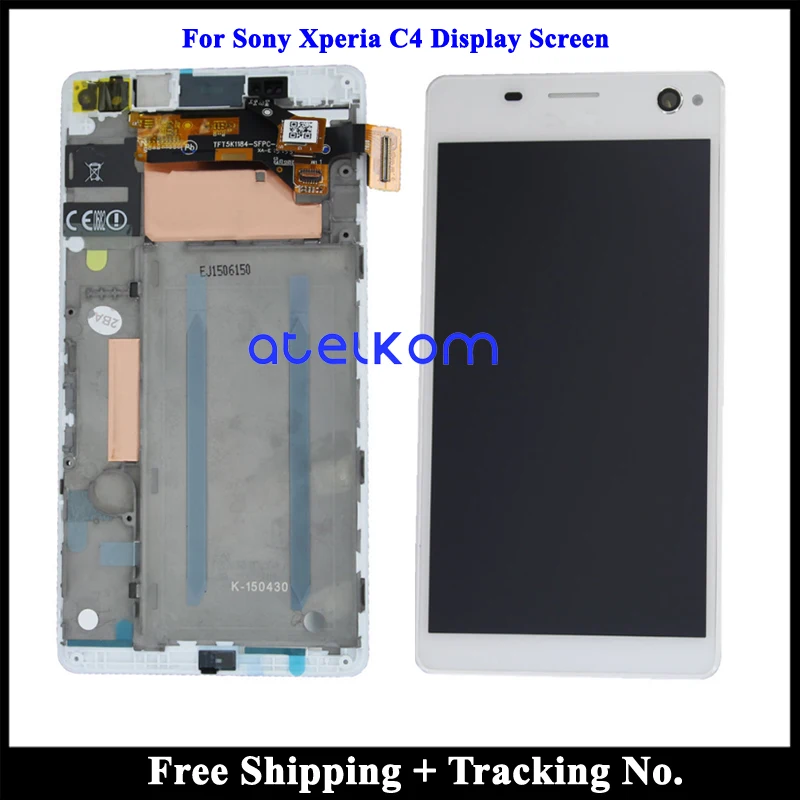 100% tested Grade AAA  5.5' For Sony Xperia C4 LCD Display For Sony Xperia C4 E5303 E5306 E5333 Screen Touch Digitizer Assembly