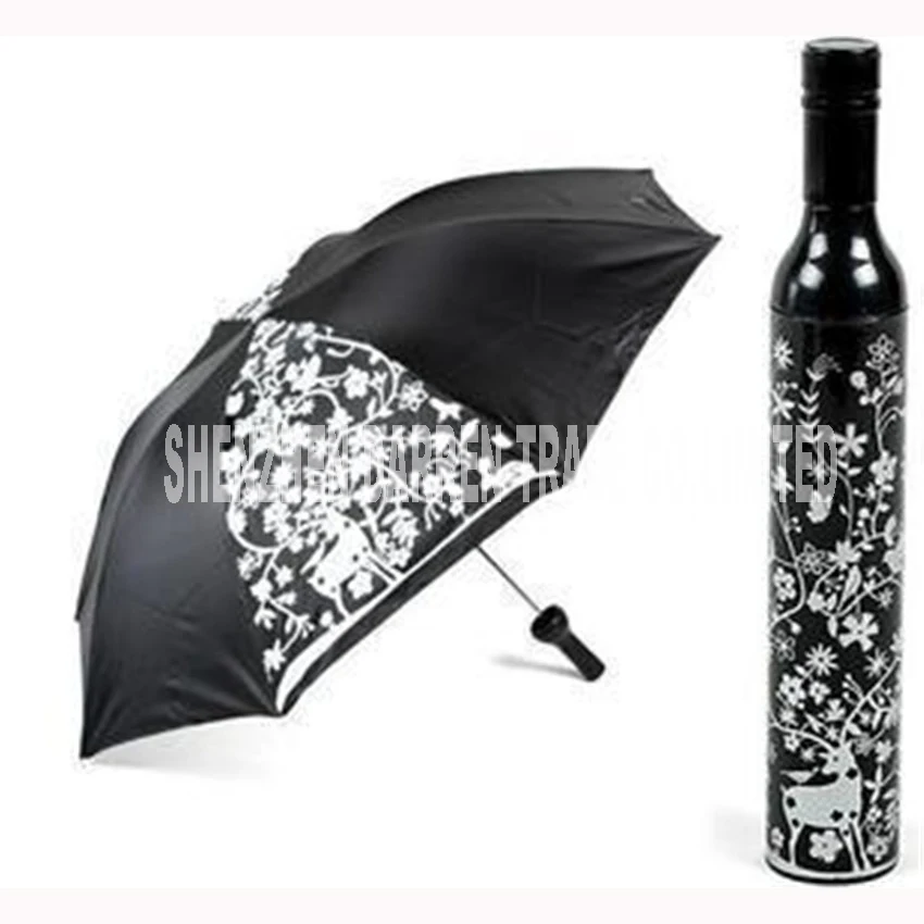 10 pcs / lot High Quality Custom  Umbrellas Creative bottle of wine Umbrella 31 colors wine bottle umbrella craft umbrella