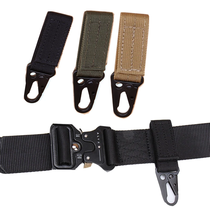 

Tactical Nylon Ribbon Key Chain Military Enthusiasts Multi-function Mountaineering Olecranon Hook Molle Hang Buckle