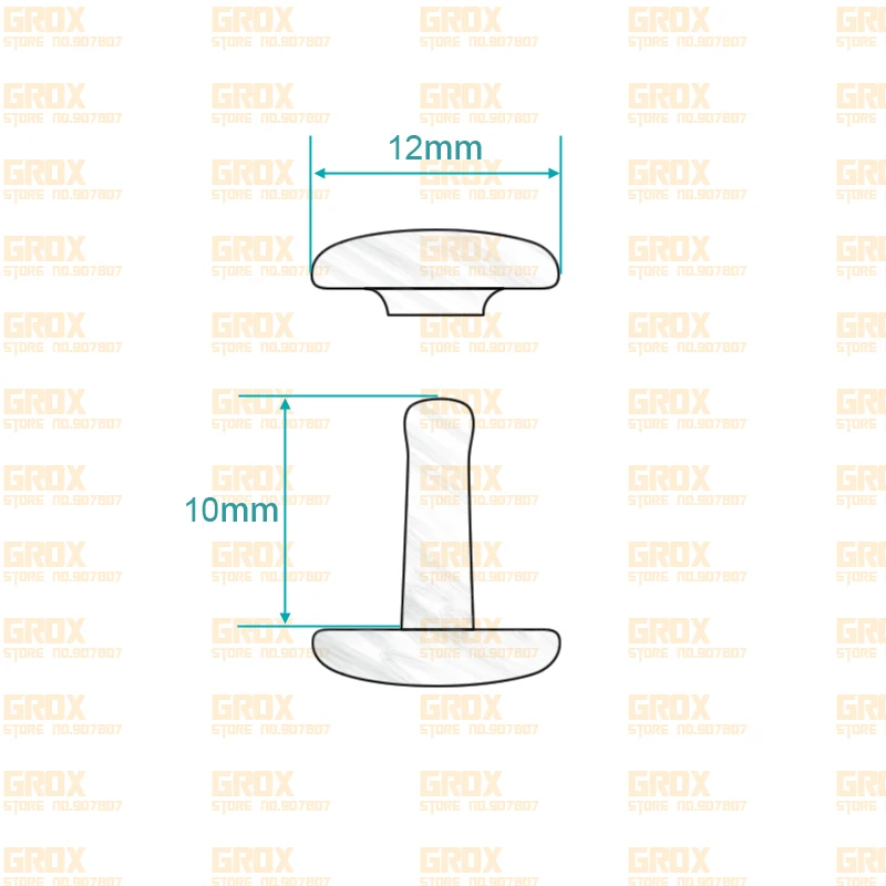 300 set 12*10mm Gunmetal Double Cap Round Rapid Rivet Punk Leathercraft Rivet
