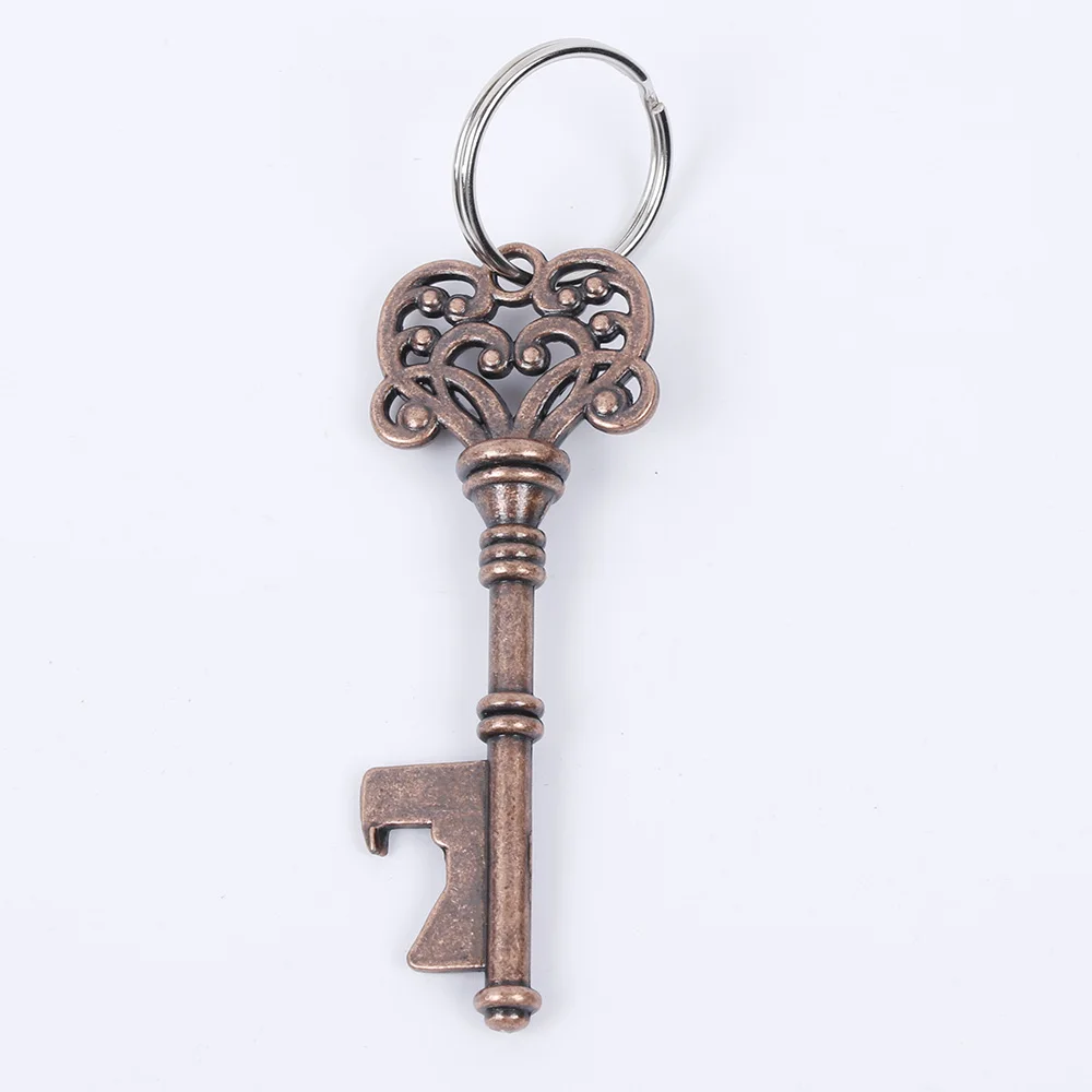 Creative Retro Metal Portable Key Beer Bottle Opener Ring Bar Hangings Keychain Keyring for Wedding Party Kitchen Accessories